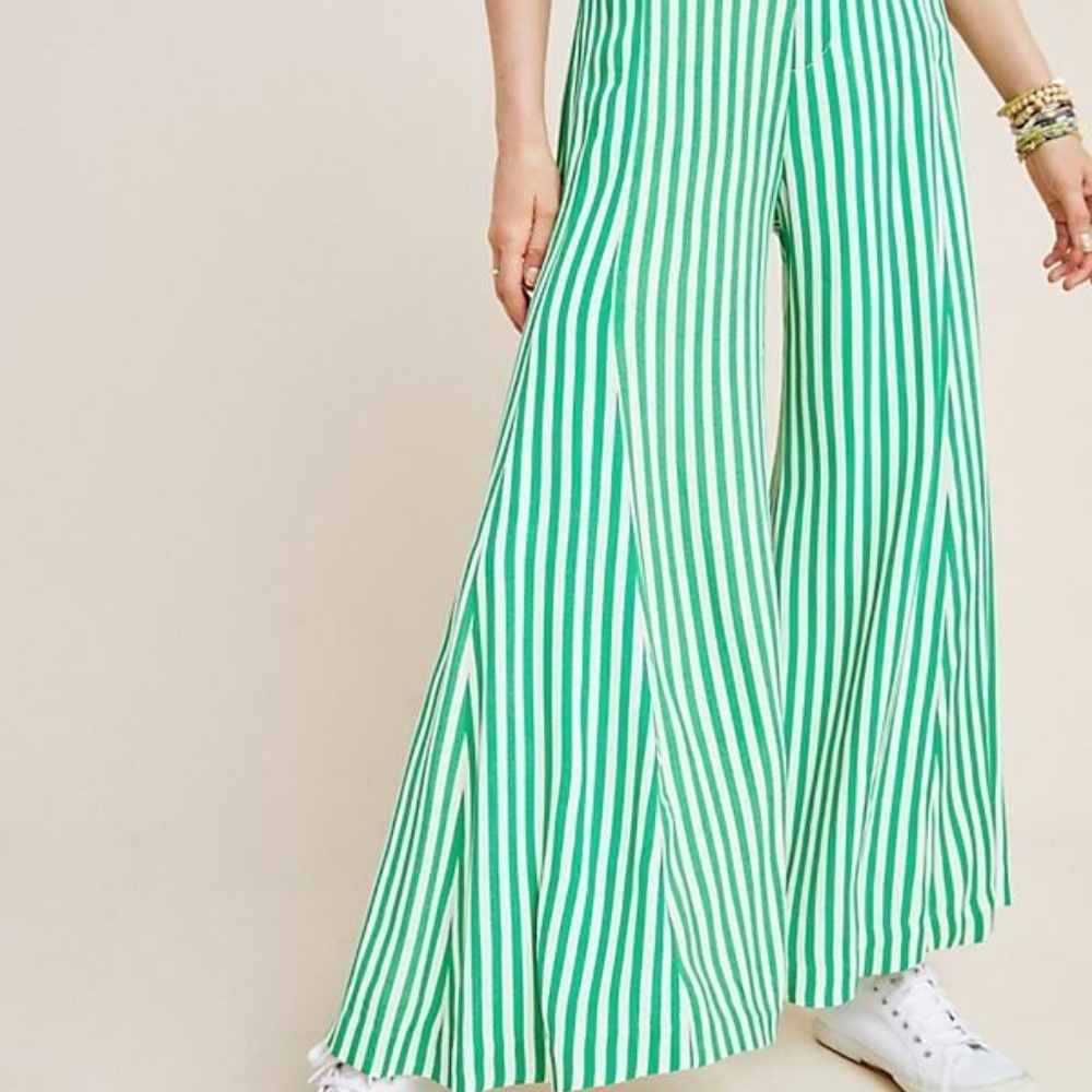 Anthropologie Mackenzie Striped Wide Leg Pants